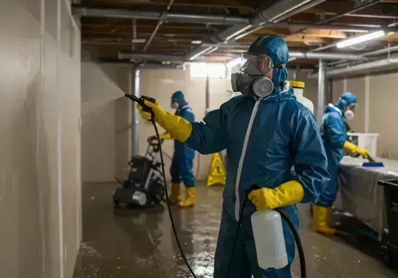 Basement Sanitization and Antimicrobial Treatment process in Wayne County, NY