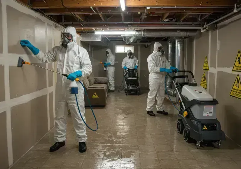 Basement Moisture Removal and Structural Drying process in Wayne County, NY